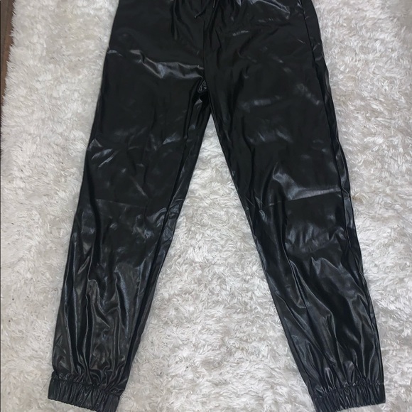 Feaux Leather Black Pants - Picture 2 of 3